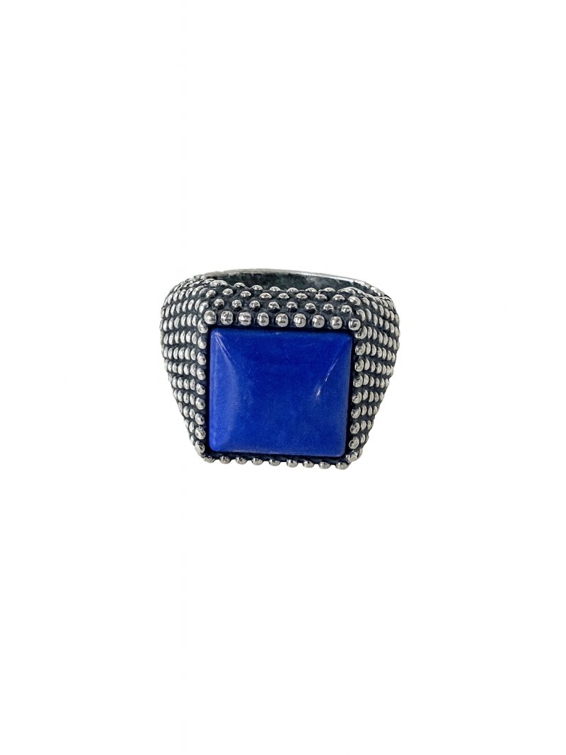 Acquista ora anello puntinato pietra blu su elefantebianco.jewelry