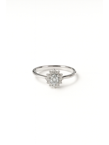Acquista ora anello mini kate rodiato pietra bianca su elefantebianco.jewelry