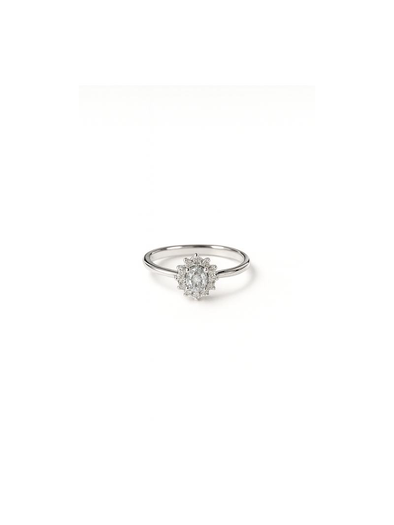 Acquista ora anello mini kate rodiato pietra bianca su elefantebianco.jewelry