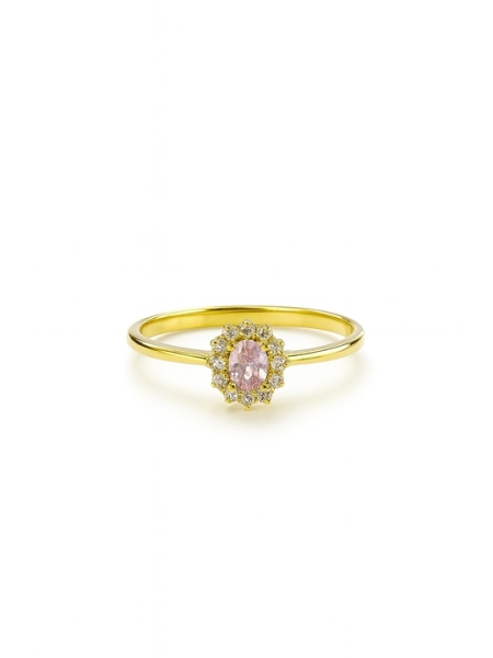 Acquista ora anello mini kate gold pietra rosa su elefantebianco.jewelry