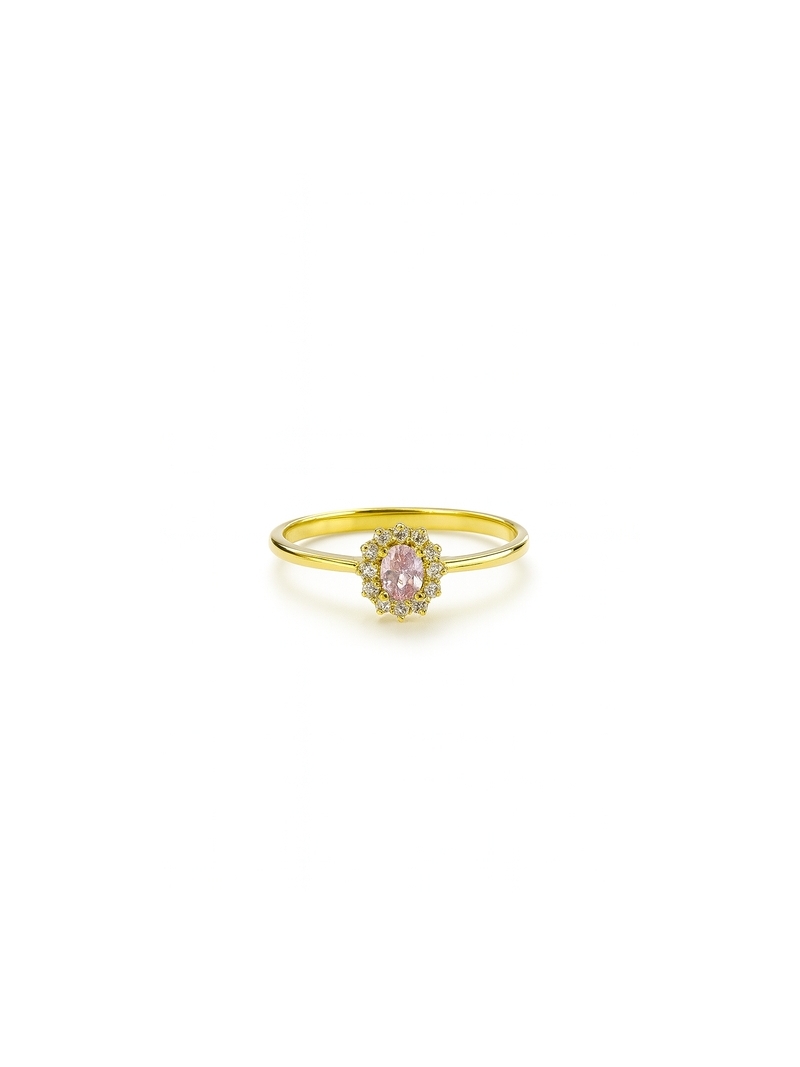 Acquista ora anello mini kate gold pietra rosa su elefantebianco.jewelry