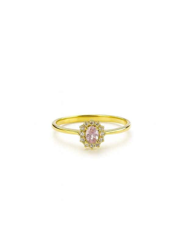 Acquista ora anello mini kate gold pietra rosa su elefantebianco.jewelry