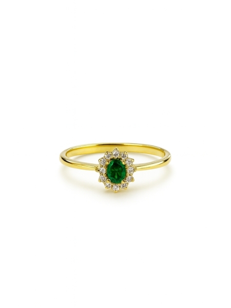 Acquista ora anello mini kate gold pietra verde su elefantebianco.jewelry