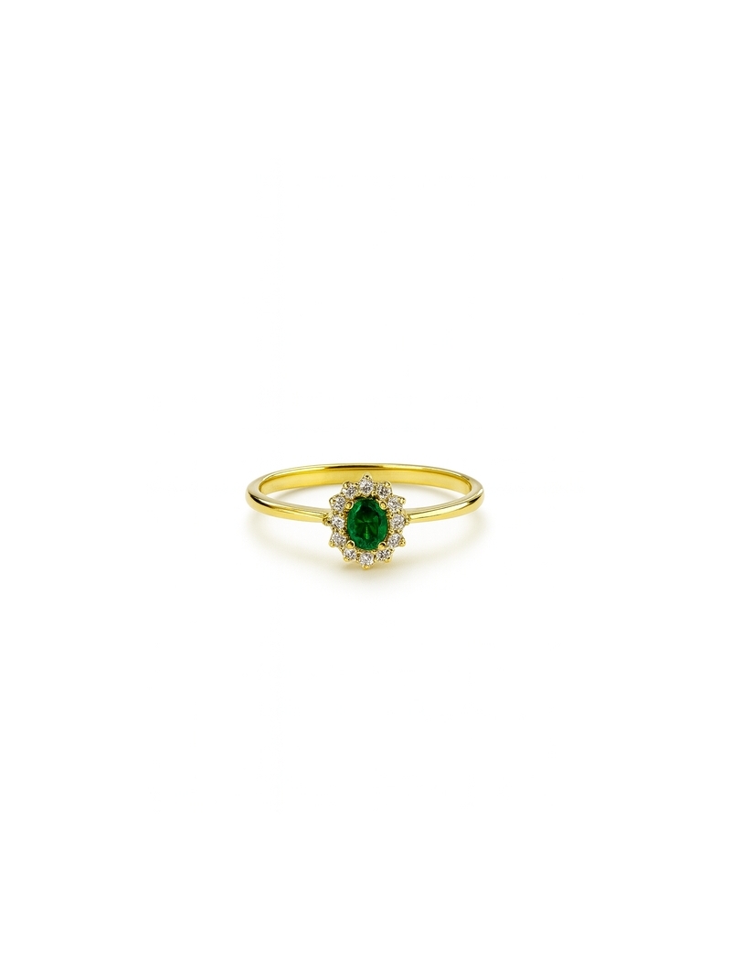 Acquista ora anello mini kate gold pietra verde su elefantebianco.jewelry