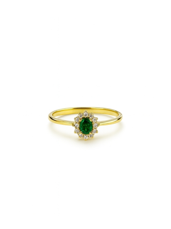 Acquista ora anello mini kate gold pietra verde su elefantebianco.jewelry