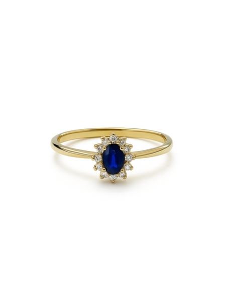 Acquista ora anello mini kate gold pietra blu su elefantebianco.jewelry