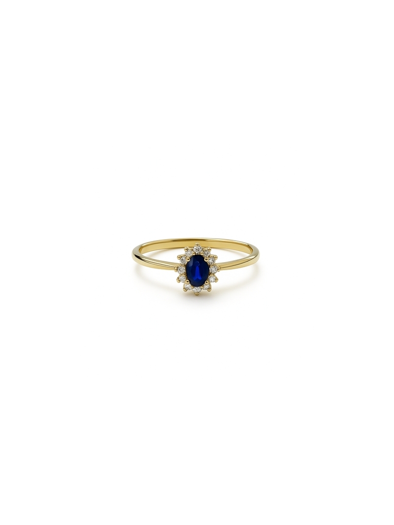 Acquista ora anello mini kate gold pietra blu su elefantebianco.jewelry