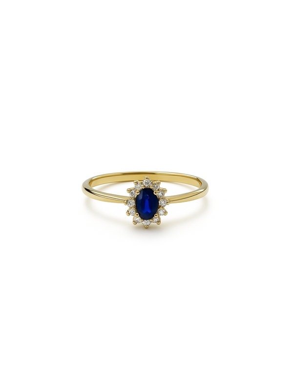 Acquista ora anello mini kate gold pietra blu su elefantebianco.jewelry