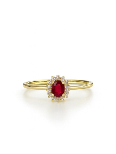 Acquista ora anello mini kate gold pietra rossa su elefantebianco.jewelry