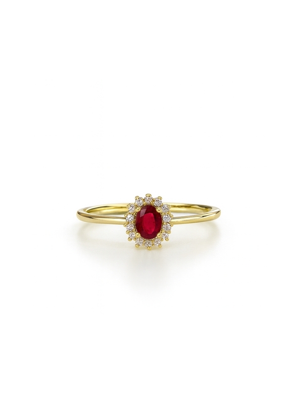 Acquista ora anello mini kate gold pietra rossa su elefantebianco.jewelry