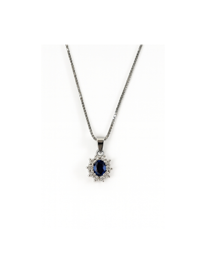 Acquista ora collana mini kate rodio (blu) su elefantebianco.jewelry