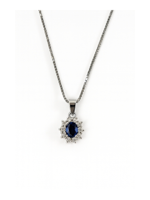 Acquista ora collana mini kate rodio (blu) su elefantebianco.jewelry
