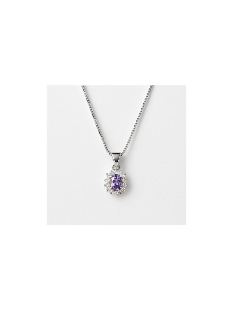Acquista ora collana mini kate rodio (viola) su elefantebianco.jewelry