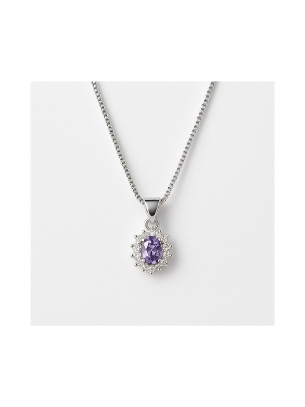 Acquista ora collana mini kate rodio (viola) su elefantebianco.jewelry