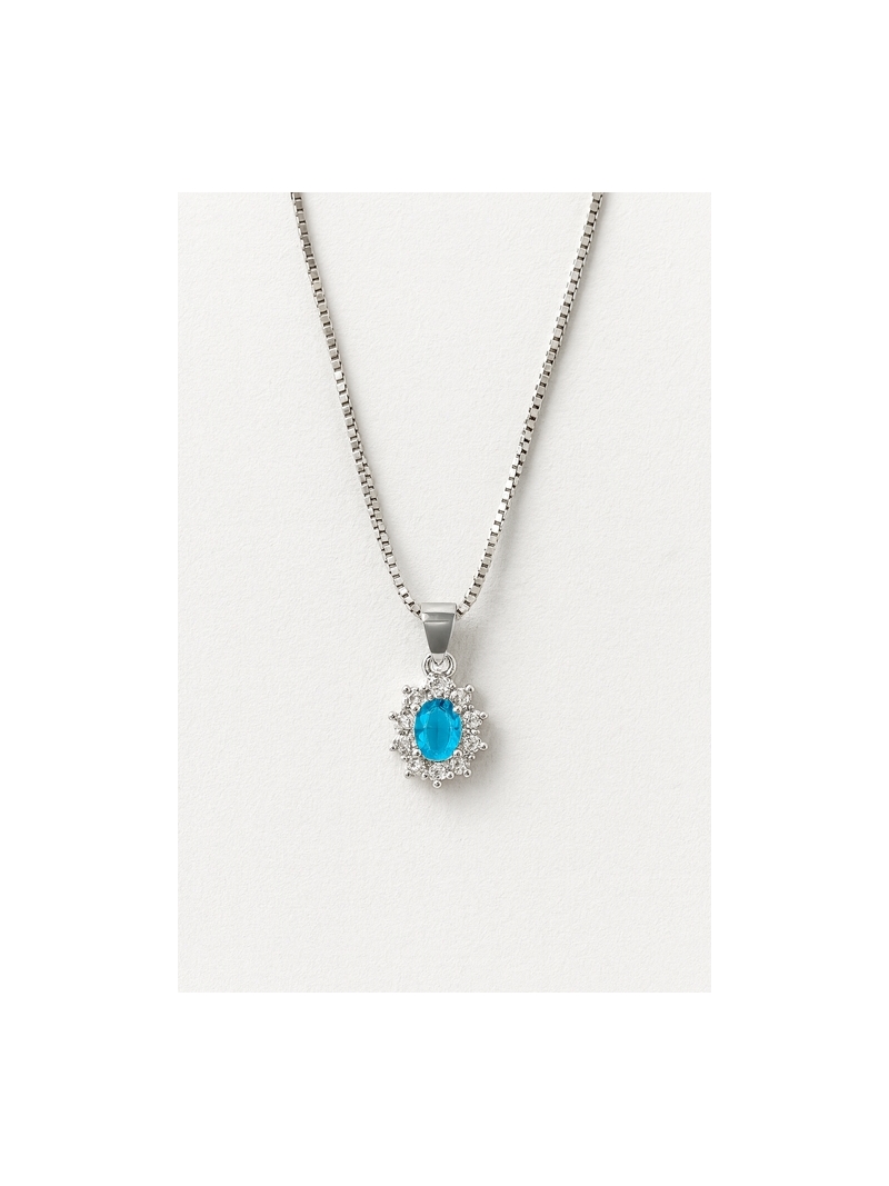 Acquista ora collana mini kate rodio (azzurra) su elefantebianco.jewelry