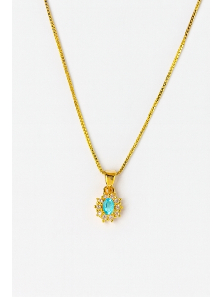 Acquista ora collana mini kate gold (acquamarina) su elefantebianco.jewelry