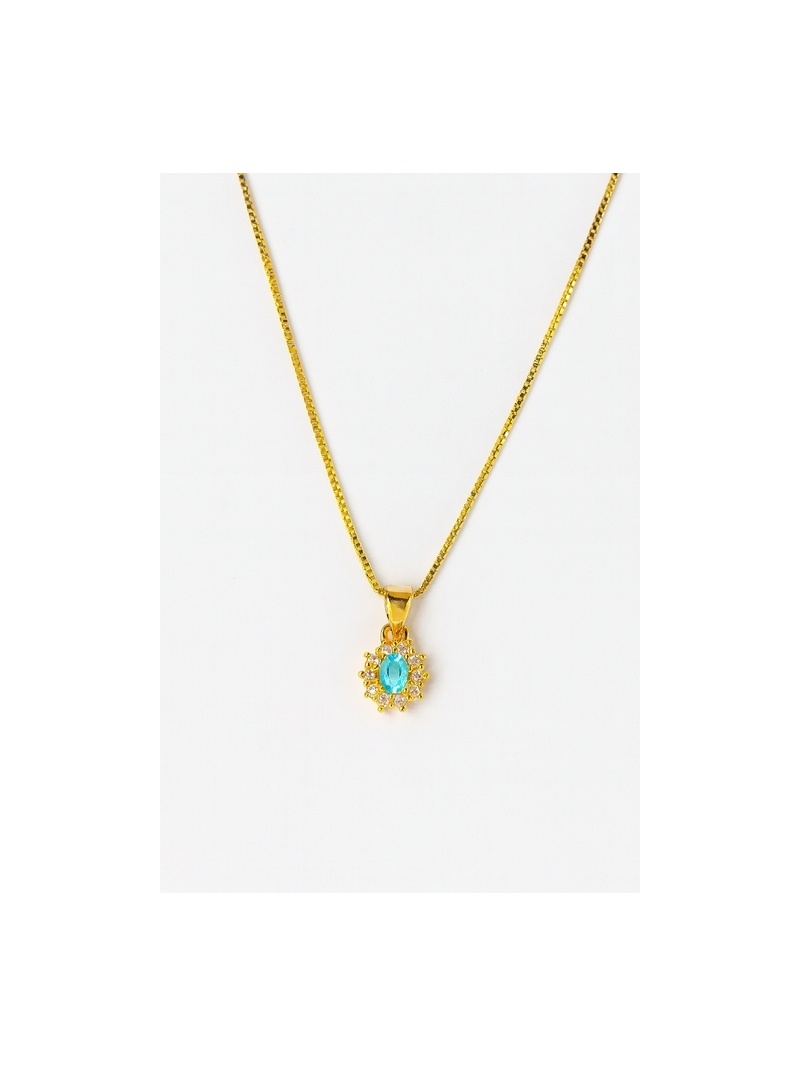 Acquista ora collana mini kate gold (acquamarina) su elefantebianco.jewelry