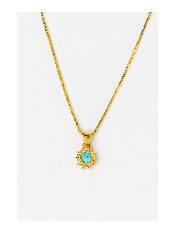 Acquista ora collana mini kate gold (acquamarina) su elefantebianco.jewelry