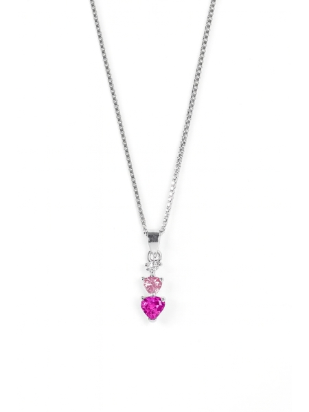 Acquista ora collana tre cuori rosa su elefantebianco.jewelry