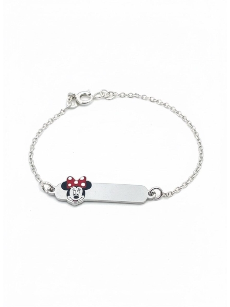 Acquista ora bracciale minnie con targa da incidere su elefantebianco.jewelry