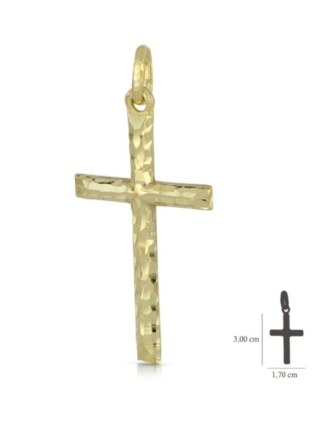 Acquista ora ciondolo croce sfaccettata oro750 su elefantebianco.jewelry