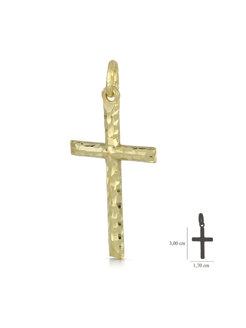 Acquista ora ciondolo croce sfaccettata oro750 su elefantebianco.jewelry