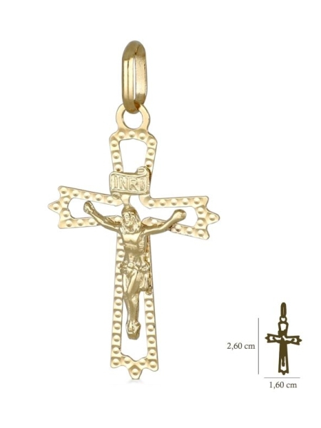 Acquista ora ciondolo croce con cristo oro750 su elefantebianco.jewelry