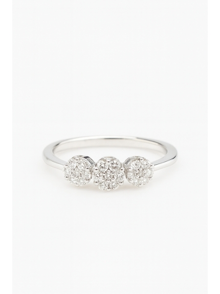 Acquista ora anello mini tre fiori su elefantebianco.jewelry