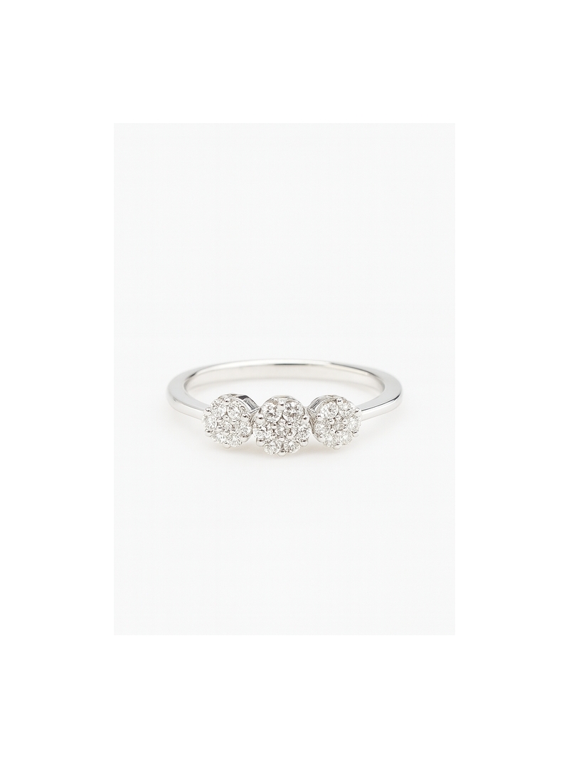Acquista ora anello mini tre fiori su elefantebianco.jewelry