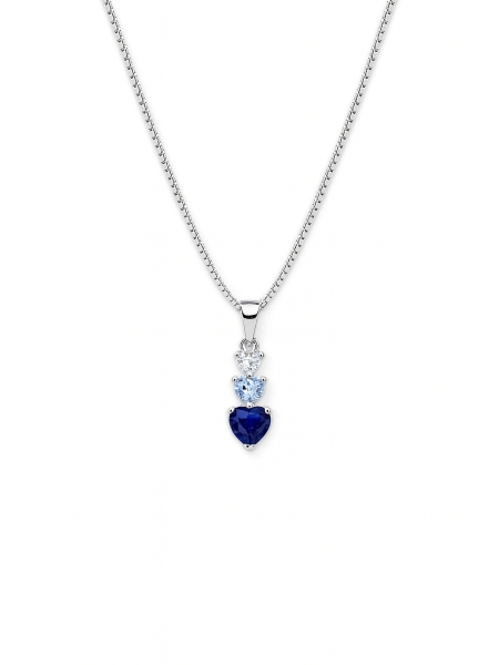 Acquista ora collana tre cuori blu su elefantebianco.jewelry