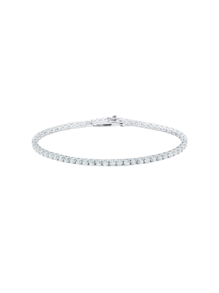 Acquista ora Tennis base rodio pietre bianche (3 mm) su elefantebianco.jewelry