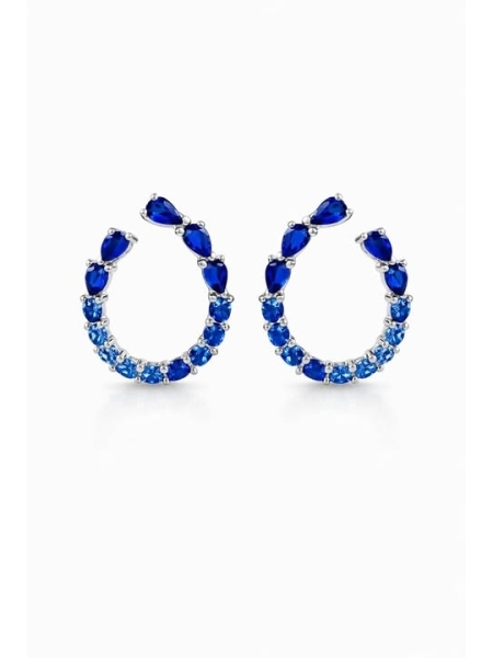Acquista ora orecchini spirale gocce blu su elefantebianco.jewelry