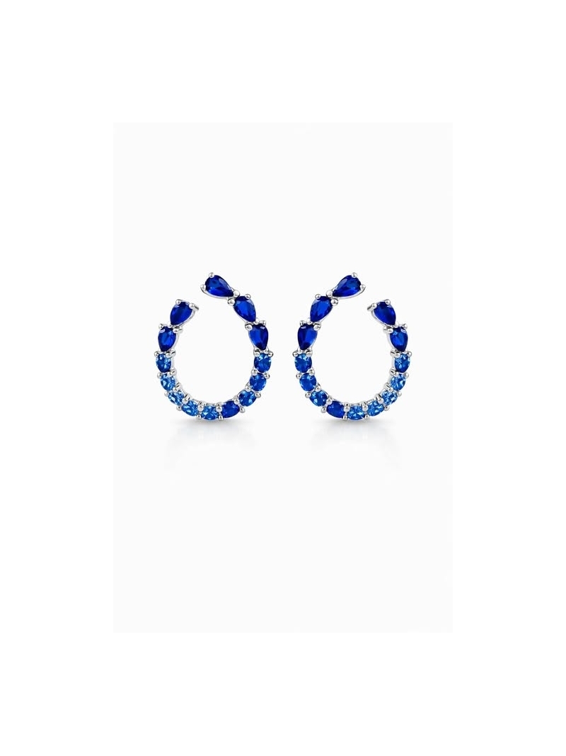 Acquista ora orecchini spirale gocce blu su elefantebianco.jewelry