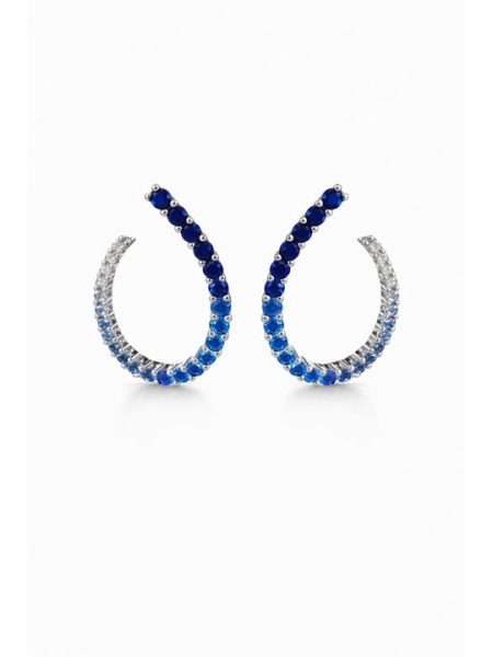 Acquista ora orecchini spirale blu su elefantebianco.jewelry