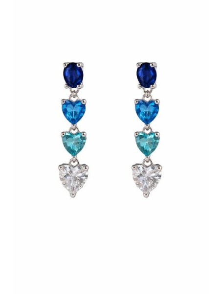 Acquista ora orecchini cuori a scalare blu su elefantebianco.jewelry