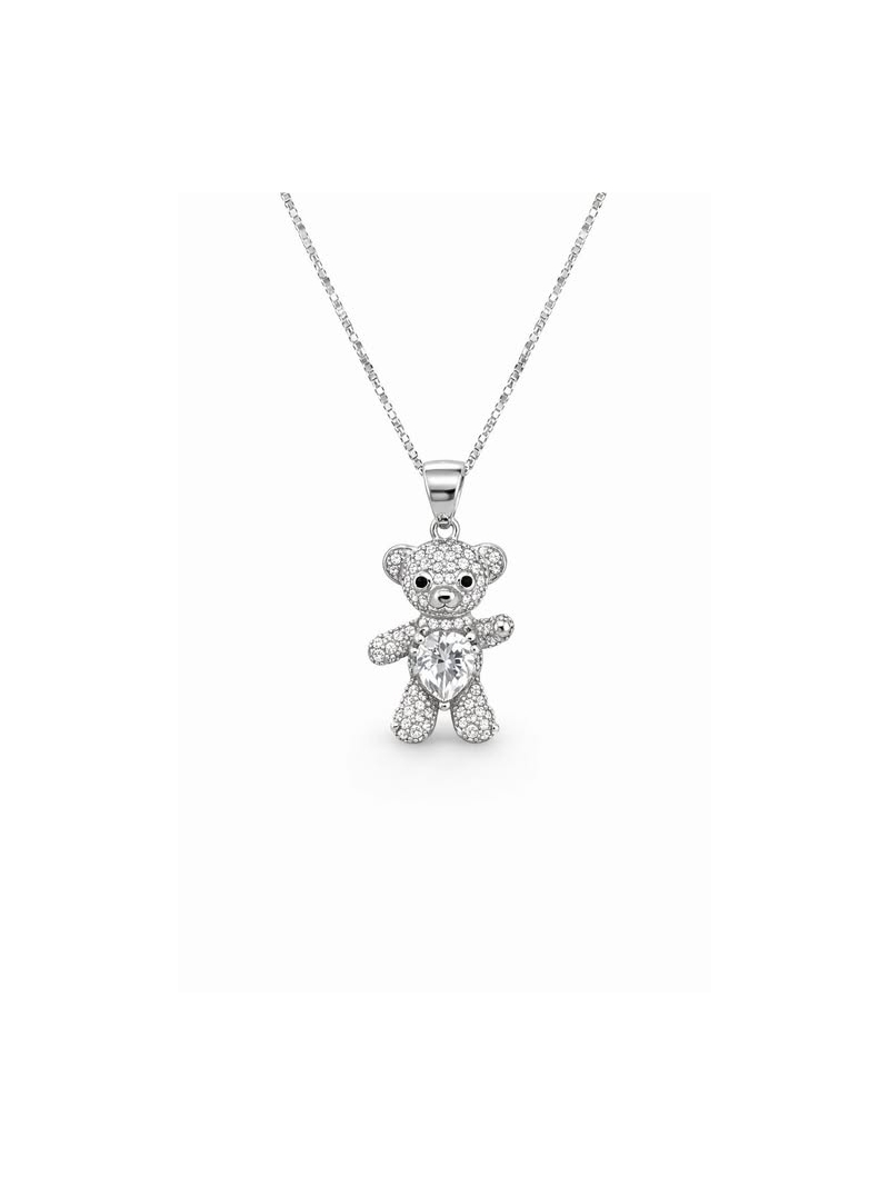 Acquista ora collana orsetto con punto luce cuore su elefantebianco.jewelry