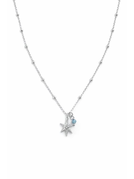 Acquista ora collana stella marina con catena pallinata su elefantebianco.jewelry