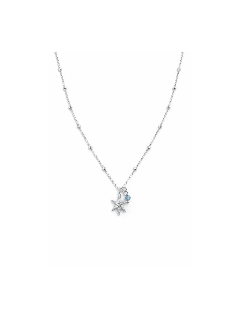 Acquista ora collana stella marina con catena pallinata su elefantebianco.jewelry