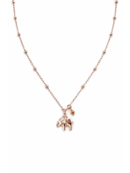 Acquista ora collana con elefante gold rose su elefantebianco.jewelry