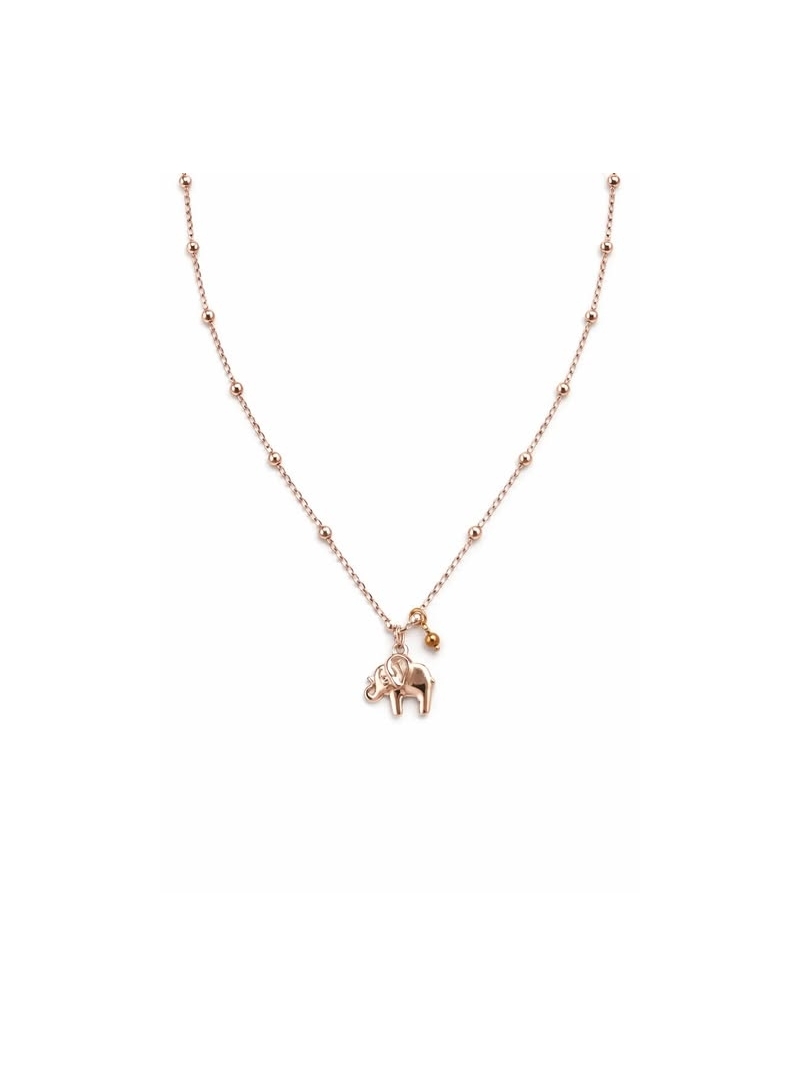 Acquista ora collana con elefante gold rose su elefantebianco.jewelry