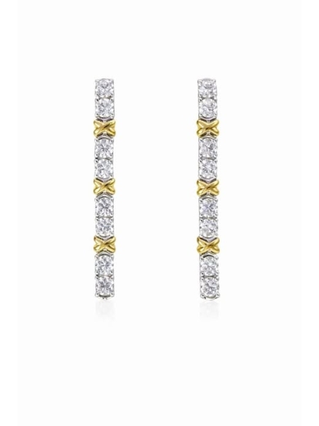 Acquista ora orecchini tennis con incrocio gold su elefantebianco.jewelry 2