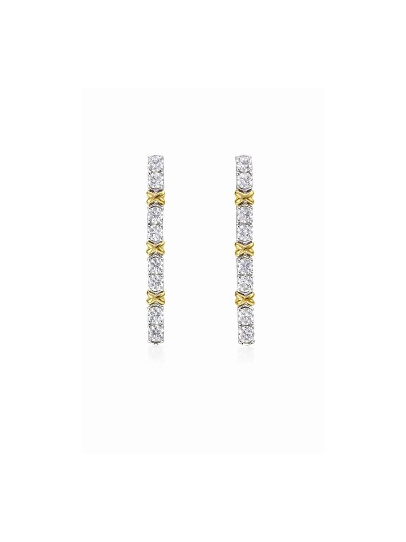 Acquista ora orecchini tennis con incrocio gold su elefantebianco.jewelry
