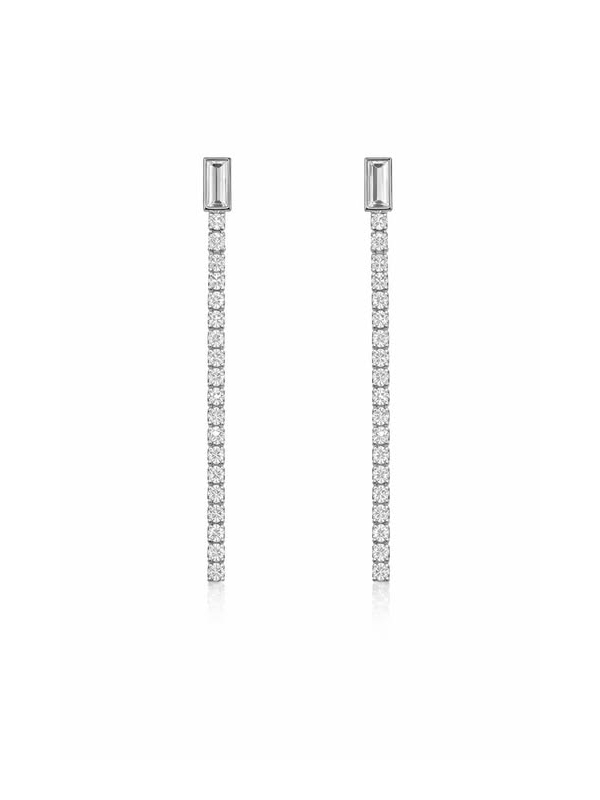 Acquista ora orecchino tennis con baguette su elefantebianco.jewelry
