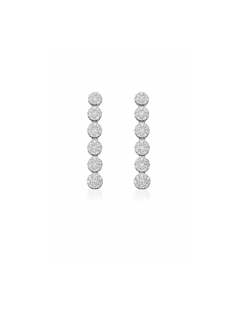 Acquista ora orecchini 6 fiori zirconati su elefantebianco.jewelry