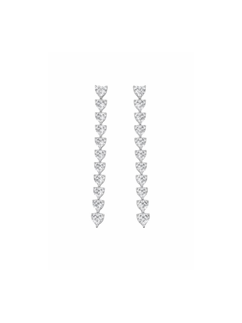 Acquista ora orecchini pendenti tutti cuori su elefantebianco.jewelry