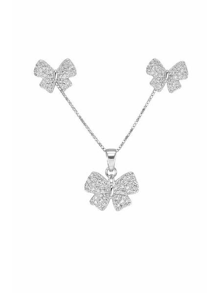 Acquista ora completo fiocco zirconato su elefantebianco.jewelry