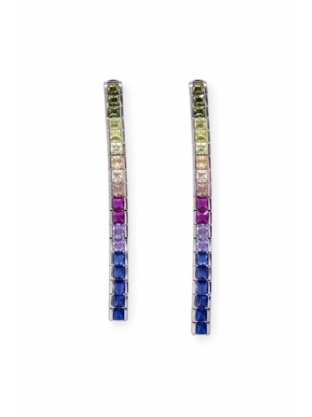 Acquista ora orecchini tennis baguette multicolore su elefantebianco.jewelry