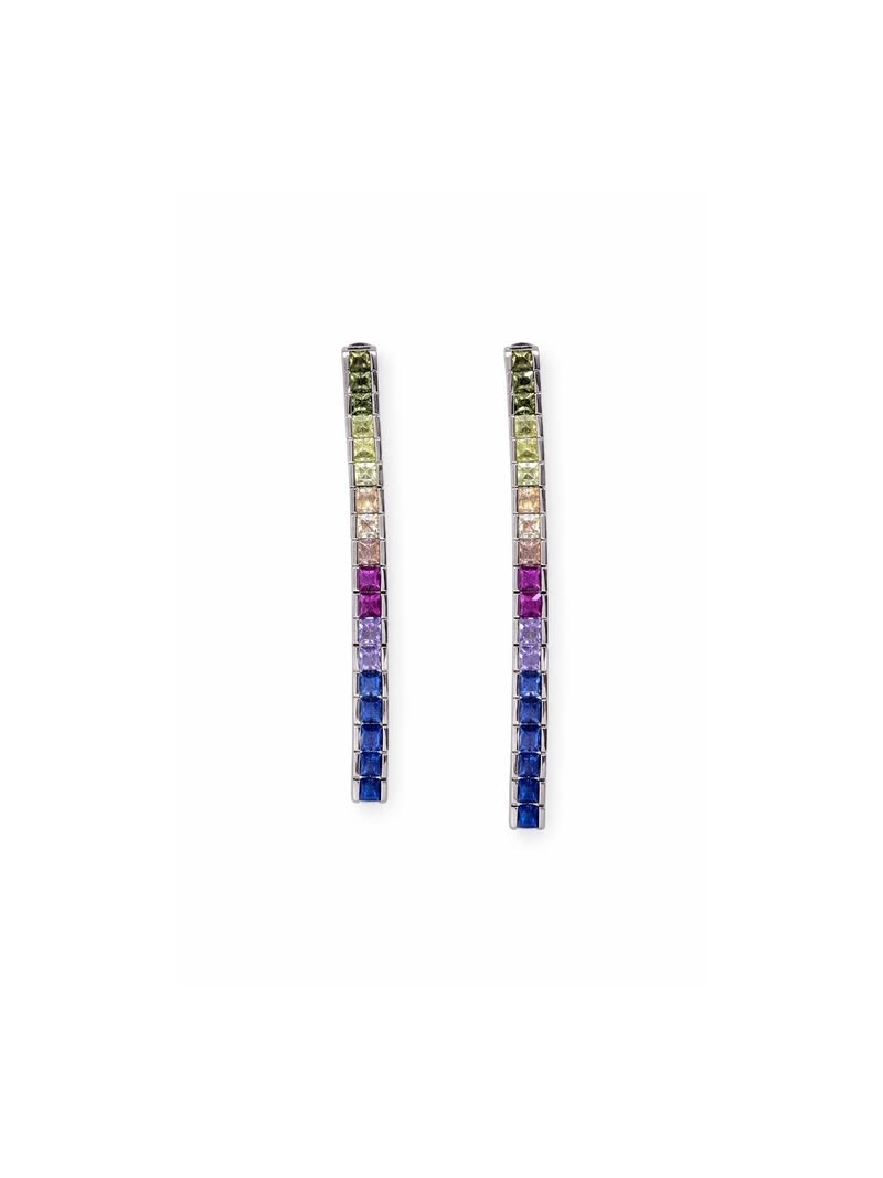 Acquista ora orecchini tennis baguette multicolore su elefantebianco.jewelry