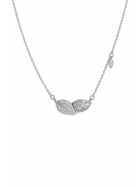 Acquista ora collana doppia foglia incrociata su elefantebianco.jewelry