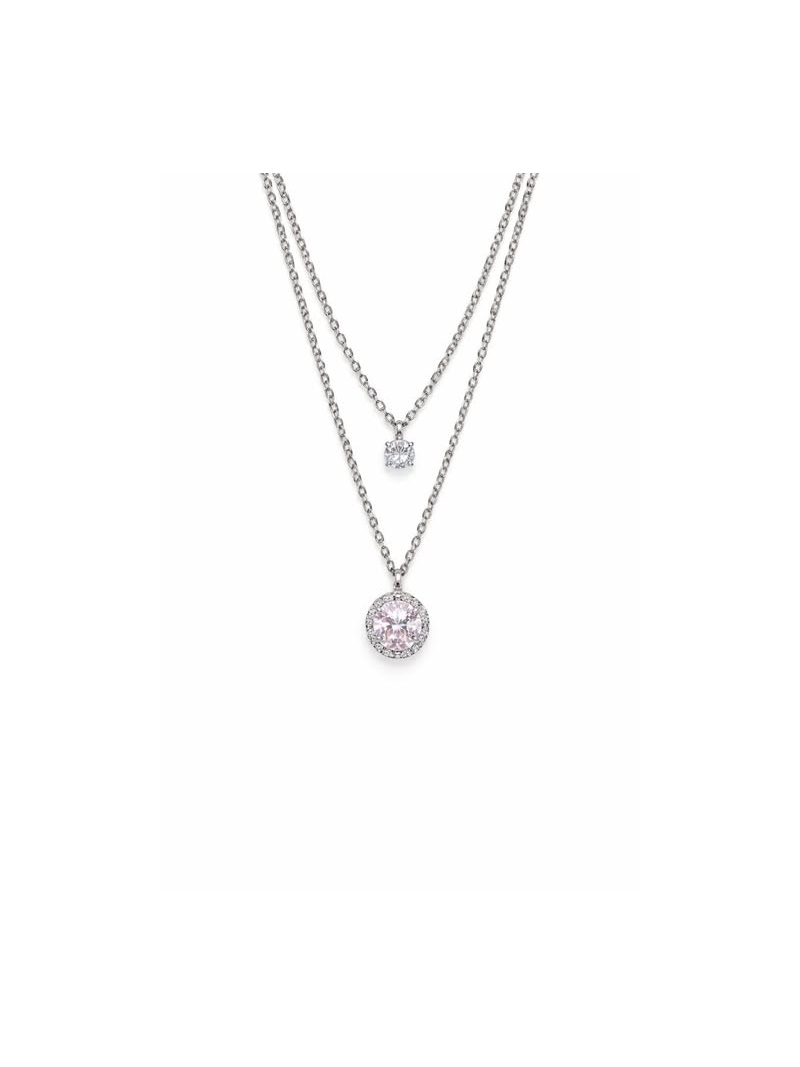 Acquista ora collana doppio filo punto luce bianco e rosa su elefantebianco.jewelry
